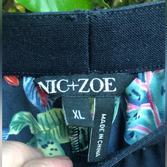 🌴*NWOT* NIC + ZOE XL TIGER PRINTED WIDE LEG PANT!😍 - Picture 5 of 9